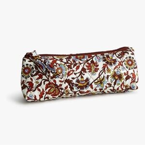 NWT Vera Bradley Women's Premium Cotton Pencil Pouch Marrakesh vines cream